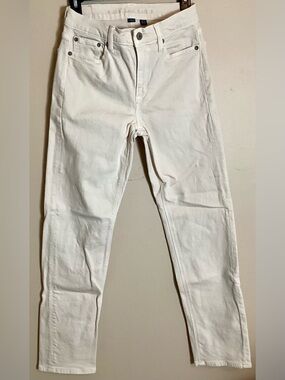 American Eagle Off White Cream 5 Pocket Straight Leg Stretch Jeans Size 2